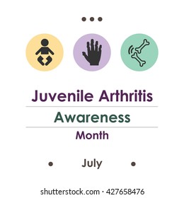 Vector Illustration / July Is Juvenile Arthritis Awareness Month