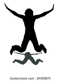 vector illustration of jump