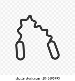Vector illustration of jump rope icon in dark color and transparent background(png).