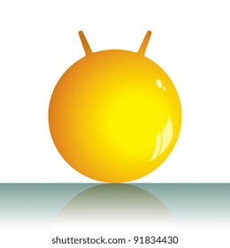 Vector illustration of a jumping ball. Can be easily colored and used in your design.