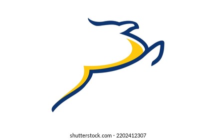 Vector illustration of jumping impala line art simple style. Good for use on general business