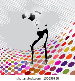 Vector Illustration of jumping man