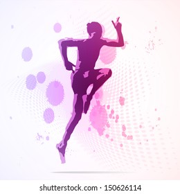 Vector Illustration of jumping man 