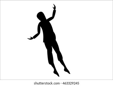 Vector illustration of jumping people