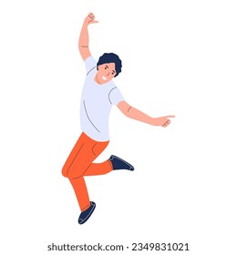 vector illustration of a jumping person