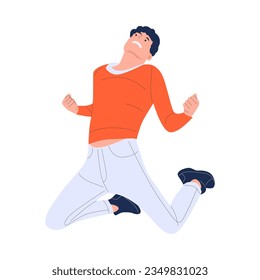 vector illustration of a jumping person
