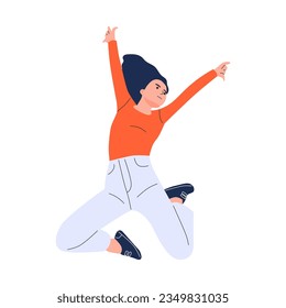 vector illustration of a jumping person