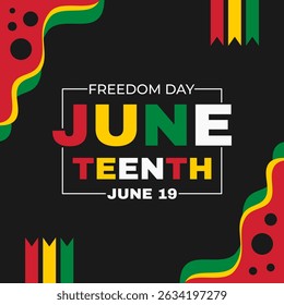 Vector Illustration of Juneteenth Celebrate. African American Freedom Day Banner.