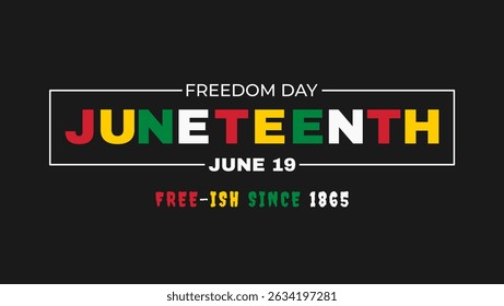 Vector Illustration of Juneteenth Celebrate. African American Freedom Day Banner.