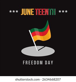 Vector illustration of juneteenth event day, annual holiday day. Freedom june 19 africa-america