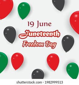 vector illustration for Juneteenth freedom day