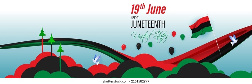 vector illustration for Juneteenth freedom day