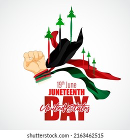 vector illustration for Juneteenth freedom day