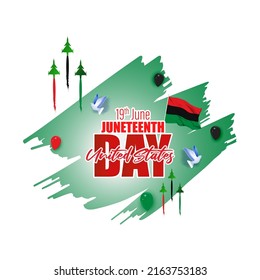 vector illustration for Juneteenth freedom day