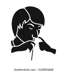 Vector illustration of junkie and cocaine logo. Web element of junkie and tube stock vector illustration.