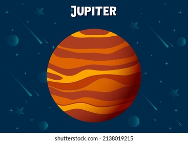 Vector illustration of Jupiter planet