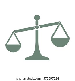 Vector Illustration of Justice Icon in Grey
