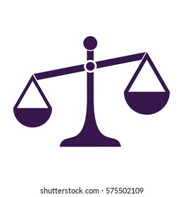 Vector Illustration of Justice Icon in Violet

