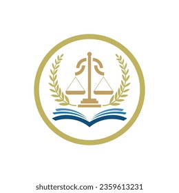 vector illustration of justice law logo and symbol on white background