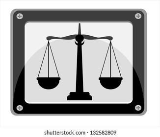 Vector illustration of justice scales