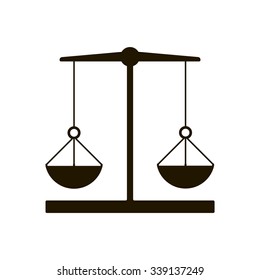 Vector illustration of justice scales