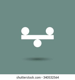 Vector illustration of justice scales