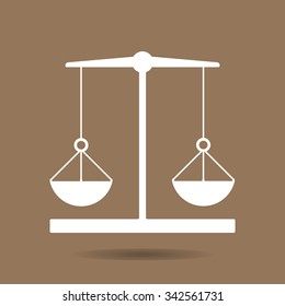 Vector illustration of justice scales