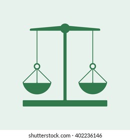 Vector illustration of justice scales
