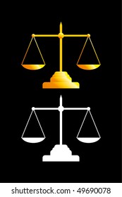  Vector illustration of justice scales