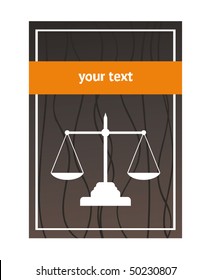  Vector illustration of justice scales