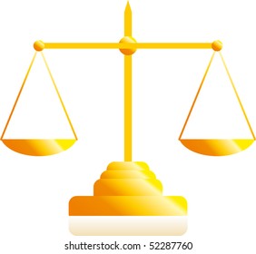  Vector illustration of justice scales