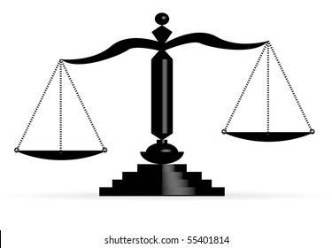 Vector illustration of justice scales