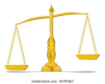 Vector illustration of justice scales