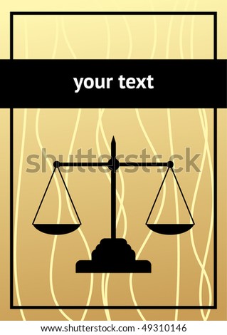  Vector illustration of justice scales