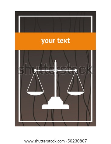  Vector illustration of justice scales