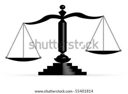 Vector illustration of justice scales