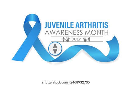Vector illustration Juvenile Arthritis awareness month is observed every year in July. The important symptoms of the diseases joint swelling and pain. Banner poster, flyer and background design.