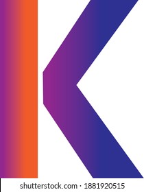 Ilustración vectorial del logotipo de la letra K