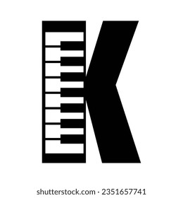 Vector Illustration of K Piano Logo