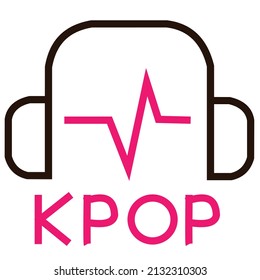 vector illustration of K POP logo icon