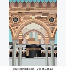 Vector Illustration of Kaaba design