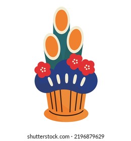 Vector illustration of kadomatsu. This is what is displayed at the entrance of the Japanese New Year.
