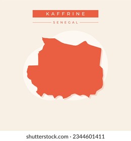 Vector illustration vector of Kaffrine map Senegal