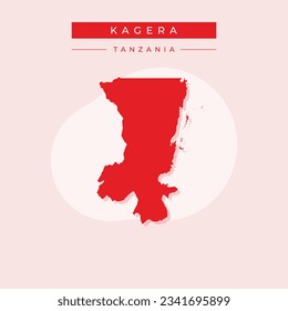 Vector illustration vector of Kagera map Tanzania