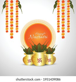Vector Illustration of kalash on white background