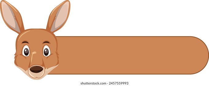 Vector illustration of a kangaroo with a banner.