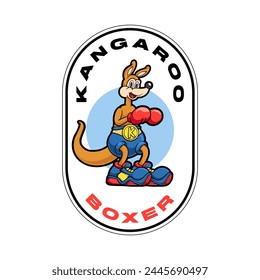 Ilustración vectorial del canguro como boxeador