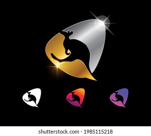 A Vector Illustration of Kangaroo Chat Vector Sign with 