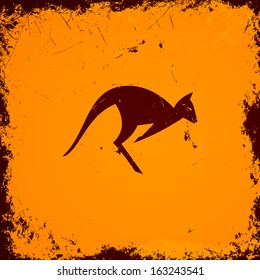 Vector Illustration of a Kangaroo Icon