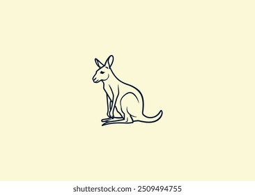 Ilustração vetorial do design do logotipo Kangaroo